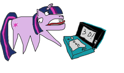 Size: 900x530 | Tagged: safe, artist:ilikepronyz, derpibooru import, twilight sparkle, 3ds, ms paint, nintendo, solo, stylistic suck, wat