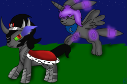 Size: 913x608 | Tagged: safe, derpibooru import, king sombra, oc, alicorn, pony, alicorn oc, pokémon, umbreon