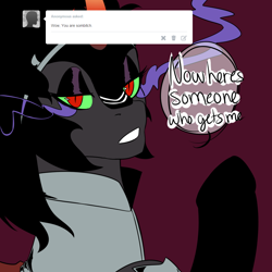 Size: 1000x1000 | Tagged: safe, derpibooru import, king sombra, queen umbra, pony, unicorn, ask, askmaresombra, rule 63, solo, that's a penis, tumblr, unfortunate design, when you see it