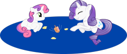 Size: 2372x1005 | Tagged: safe, artist:danoodlebox, rarity, sweetie belle, pony, unicorn, dreidel, hanukkah, heh, jew rarity, jewnicorn, judaism, shin