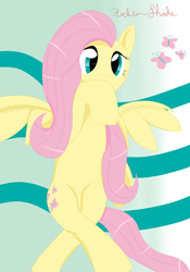 Size: 896x1280 | Tagged: safe, artist:ricktin, fluttershy, pegasus, pony, medium, poster, shy