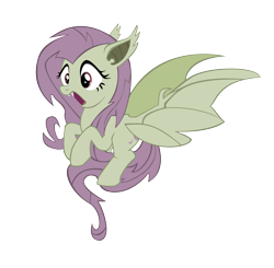 Size: 3000x2940 | Tagged: safe, artist:reynaruina, fluttershy, flutterbat, simple background, solo, transparent background