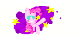 Size: 1006x477 | Tagged: safe, artist:ponypersonandtheart, pinkie pie, earth pony, pony, female, mare, pink coat, pink mane, solo, stars