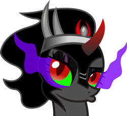 Size: 1280x1163 | Tagged: artist needed, safe, derpibooru import, king sombra, queen umbra, pony, unicorn, female, pouting, rule 63, solo