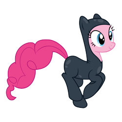 Size: 3000x3000 | Tagged: safe, artist:alexiy777, pinkie pie, earth pony, pony, it's about time, catsuit, simple background, solo, transparent background, vector
