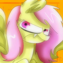 Size: 1000x1000 | Tagged: safe, artist:mushroomcookiebear, fluttershy, pegasus, pony, female, flutterbat, mare, solo