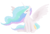 Size: 1250x857 | Tagged: safe, artist:nobody, princess celestia, alicorn, pony, eyes closed, lineless, sitting, solo