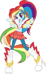 Size: 5972x9569 | Tagged: safe, artist:sugar-loop, derpibooru import, rainbow dash, equestria girls, rainbow rocks, absurd resolution, box art, devil horn (gesture), female, ponied up, pony ears, solo