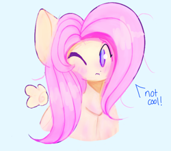 Size: 662x585 | Tagged: safe, artist:fisheon, fluttershy, pegasus, pony, female, mare, pink mane, solo, yellow coat