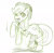 Size: 500x486 | Tagged: safe, artist:rukuru777, applejack, earth pony, pony, monochrome, one eye closed, pixiv, rearing, sketch, solo, wink