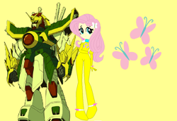 Size: 954x655 | Tagged: safe, artist:selenaede, fluttershy, equestria girls, crossover, cutie mark, gundam