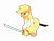 Size: 4478x3432 | Tagged: safe, artist:cxfantasy, applejack, earth pony, pony, crossover, frown, hatless, katana, missing accessory, prehensile tail, raised hoof, samurai, samurai applejack, samurai jack, simple background, solo, sword, tail hold, transparent background, vector, weapon