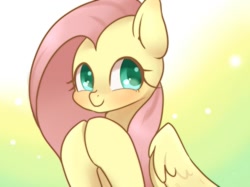 Size: 1023x767 | Tagged: safe, artist:ayahana, fluttershy, pegasus, pony, female, mare, pink mane, solo, yellow coat