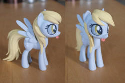 Size: 1600x1067 | Tagged: safe, artist:alligatorskiesix, derpy hooves, pegasus, pony, 3d print, :p, female, irl, mare, photo, silly, solo, tongue out