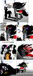 Size: 1024x2353 | Tagged: safe, artist:bingk, derpibooru import, king sombra, oc, pony, umbrum, unicorn, ask, asktyrantsombra, comic, groucho mask, haters gonna hate, tumblr