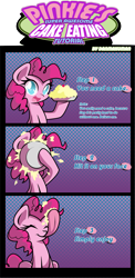 Size: 1433x2939 | Tagged: safe, artist:danmakuman, pinkie pie, earth pony, pony, cake, comic, female, mare, solo, tutorial