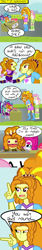 Size: 1490x8910 | Tagged: safe, artist:oneovertwo, adagio dazzle, aria blaze, fluttershy, pinkie pie, sonata dusk, comic:which is switch, equestria girls, rainbow rocks, bake sale, comic, cookie, cupcake, fgsfds, puppet, puppet adagio, the dazzlings