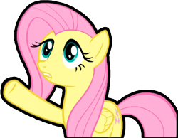 Size: 467x362 | Tagged: safe, edit, edited screencap, screencap, fluttershy, pegasus, pony, sonic rainboom (episode), background removed, pointing, simple background, solo, transparent background