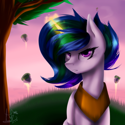 Size: 4000x4000 | Tagged: safe, artist:sonigiraldo, princess celestia, alicorn, pony, magic, solo, tree