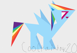 Size: 940x646 | Tagged: safe, artist:coolrainbow20, derpibooru exclusive, derpibooru import, rainbow dash, pegasus, pony, abstract, abstract art, modern art, solo