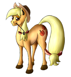 Size: 774x840 | Tagged: safe, artist:xormak, applejack, earth pony, pony, mouth hold, riding crop, simple background, solo, white background