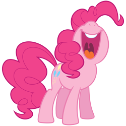 Size: 10000x10000 | Tagged: safe, artist:janocota, pinkie pie, earth pony, pony, absurd resolution, nose in the air, open mouth, simple background, solo, transparent background, uvula, vector