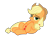 Size: 1600x1200 | Tagged: safe, artist:kuren247, applejack, earth pony, pony, bedroom eyes, cute, on back, simple background, smiling, solo, transparent background, vector