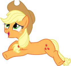 Size: 6502x6000 | Tagged: safe, artist:slb94, applejack, earth pony, pony, spike at your service, absurd resolution, prone, simple background, solo, transparent background, vector