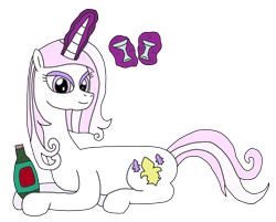 Size: 2261x1818 | Tagged: safe, artist:supahdonarudo, derpibooru import, fleur-de-lis, pony, alcohol, glass, holding, levitation, magic, miss fleur is trying to seduce us, prone, simple background, telekinesis, transparent background, wine, wine glass