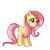 Size: 300x300 | Tagged: safe, artist:pixstral, fluttershy, pegasus, pony, simple background, solo, transparent background