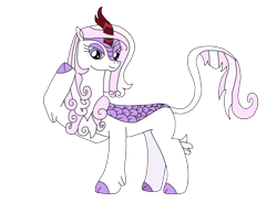 Size: 3282x2532 | Tagged: safe, artist:supahdonarudo, derpibooru import, fleur-de-lis, kirin, kirin-ified, leonine tail, raised hoof, simple background, species swap, transparent background