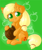 Size: 722x869 | Tagged: safe, artist:dizzywaiter, applejack, earth pony, pony, chest fluff, cute, ear fluff, jackabetes, sitting, smiling, solo