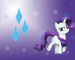 Size: 1280x1024 | Tagged: safe, artist:togekisspika35, rarity, pony, unicorn, female, horn, mare, purple mane, solo, wallpaper, white coat