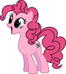 Size: 842x948 | Tagged: safe, pinkie pie, earth pony, pony, female, mare, pink coat, pink mane, simple background, vector, white background