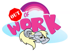 Size: 1400x1000 | Tagged: safe, artist:outofworkderpy, derpy hooves, ditzy doo, pegasus, pony, comic:out of work derpy, comic, female, floppy ears, header, mare, outofworkderpy, prone, sad, solo, tumblr, tumblr comic