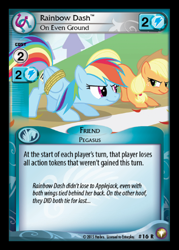 Size: 358x500 | Tagged: safe, derpibooru import, applejack, rainbow dash, earth pony, pegasus, pony, card, ccg, enterplay, equestrian odysseys