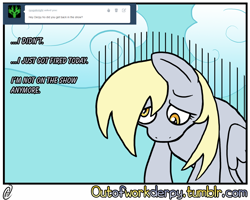 Size: 1280x1025 | Tagged: safe, artist:outofworkderpy, derpy hooves, ditzy doo, pegasus, pony, comic:out of work derpy, comic, female, mare, outofworkderpy, sad, solo, tumblr, tumblr comic