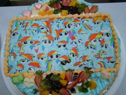 Size: 1024x768 | Tagged: safe, derpibooru import, rainbow dash, cake, food, fruit, irl, photo