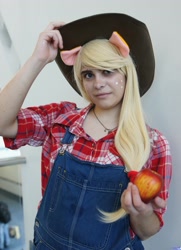 Size: 1479x2048 | Tagged: safe, artist:moonspeakmini, applejack, human, cosplay, irl, irl human, photo