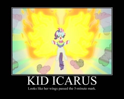 Size: 750x600 | Tagged: safe, screencap, rarity, pony, unicorn, sonic rainboom (episode), fire, meme, motivational poster, solo