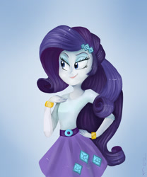 Size: 1500x1800 | Tagged: safe, artist:vvils, rarity, equestria girls, smiling, solo