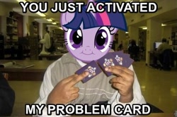 Size: 500x332 | Tagged: safe, derpibooru import, twilight sparkle, ccg, image macro, mlp trading card game, trap card, twiface, yu-gi-oh!