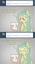 Size: 700x1264 | Tagged: safe, artist:aisu-isme, derpibooru import, squid, ask the creepy ponies, blushing, pony prom, tentacles