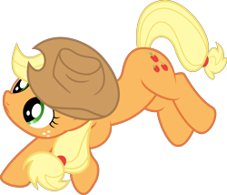 Size: 6368x5439 | Tagged: safe, artist:decimix, applejack, earth pony, pony, .svg available, absurd resolution, confused, frown, head tilt, prone, simple background, solo, transparent background, vector