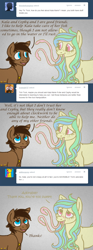 Size: 700x1872 | Tagged: safe, artist:aisu-isme, derpibooru import, oc, oc only, oc:kala marie, oc:tick tock, ask the creepy ponies, blushing, colt, male, tentacles