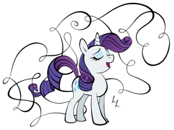 Size: 800x602 | Tagged: safe, artist:luckylines, rarity, pony, unicorn, eyes closed, open mouth, simple background, solo, transparent background