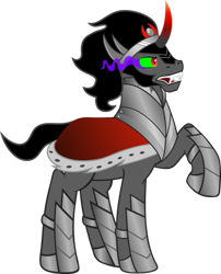 Size: 803x994 | Tagged: safe, artist:legat-bf, derpibooru import, king sombra, pony, unicorn, antagonist, armor, dark magic, magic, simple background, solo, sombra eyes, transparent background, vector