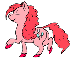 Size: 1600x1200 | Tagged: safe, artist:gracefulpotatoes, pinkie pie, earth pony, pony, eyes closed, female, mare, pink coat, pink mane, solo