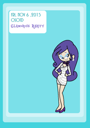 Size: 630x896 | Tagged: safe, artist:obeliskgirljohanny, rarity, human, humanized, solo