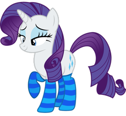 Size: 931x859 | Tagged: safe, artist:tabrony23, rarity, pony, unicorn, clothes, female, mare, raised hoof, simple background, socks, solo, striped socks, transparent background, vector